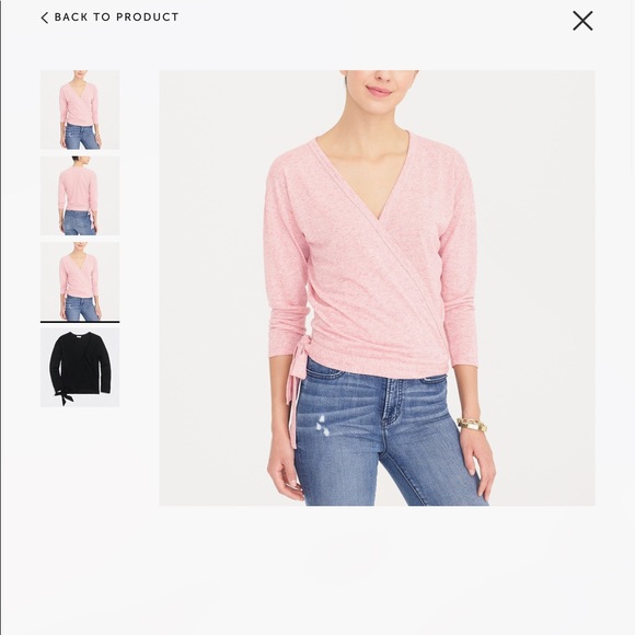 NWT J. Crew Tie Wrap Shirt in black - Picture 2 of 2